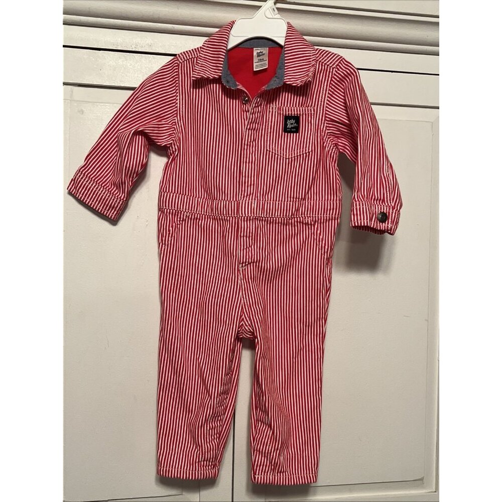 Striped Red Kids One-Piece Romper